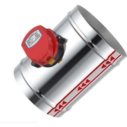 220V 24V 12V 1Nm Actuator Air Damper Valve Electric Air Duct Motorized Damper Ventilation Pipe Valve 60-200mm Stainless Steel