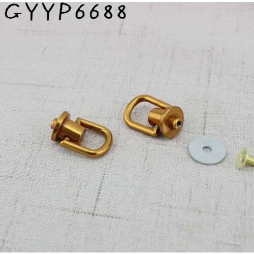 4pcs Old gold Bag hanger hardware accessories on both sides of the screw D ring bag the package chain metal Hanger connector