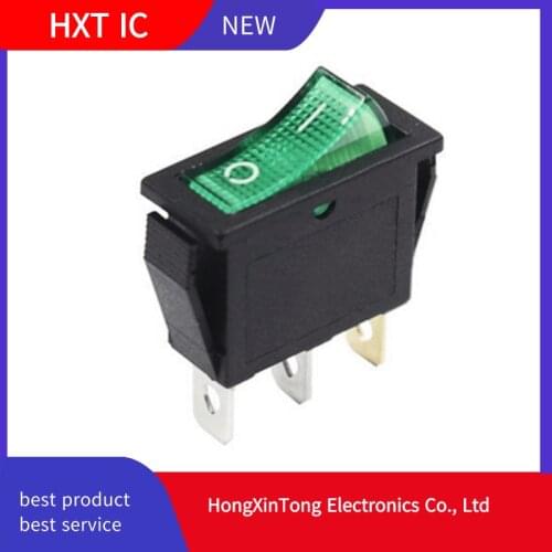 5pcs/lot Green Red LED Light SPST 3PIN ON/OFF Boat Rocker Switch 15A 250V AC 20A125V AC