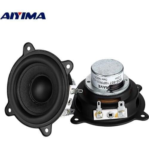 AIYIMA 2Pcs 2.5 Inch Bass Speaker 2 Ohm 15W Audio Sound Woofer Loudspeaker For BEATS pill XL Speakers