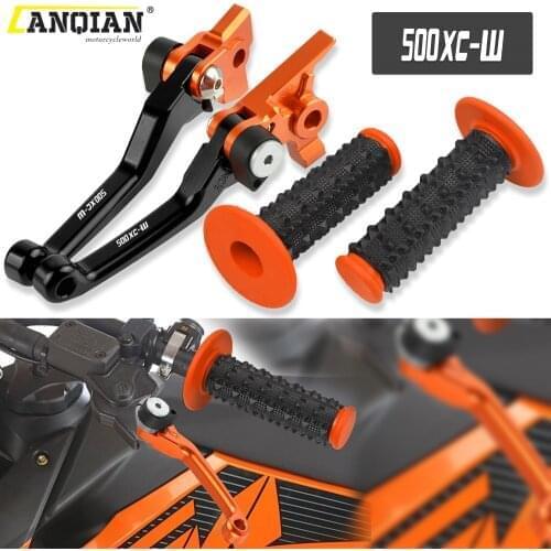 Motorcycle CNC Aluminum Dirt Bike Brake Clutch Levers 7/8'' Rubber Handle Bar For 500 XC-W 500XCW SIX DAYS 2012 2013 Accessories