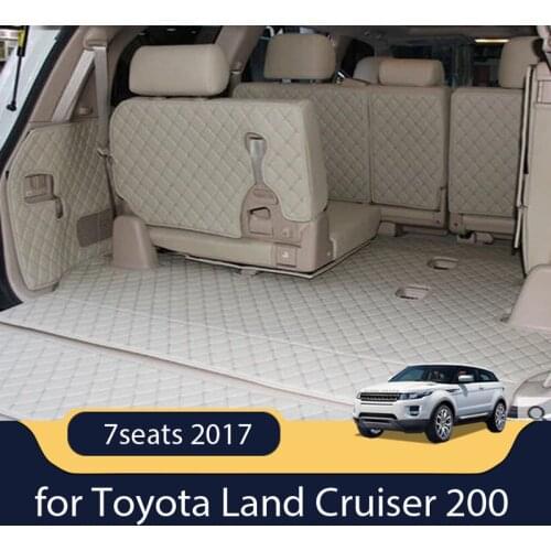 Car Travel Brand Special trunk mats for Toyota Land Cruiser 200 7seats 2017 waterproof boot carpets for Toyota LC200 4 season