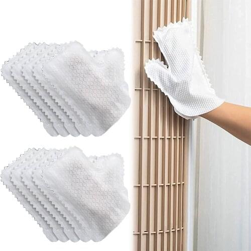 10pcs White Disposable Non-woven Cleaning Gloves Fish Scale Cleaning Duster Gloves Kitchen Dishwashing Gloves Working Gloves Men