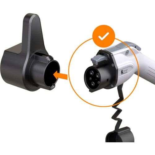 Cord Holder EV Charger Nozzle-Holster Dock and J-Hook Combination for J1772 Connector