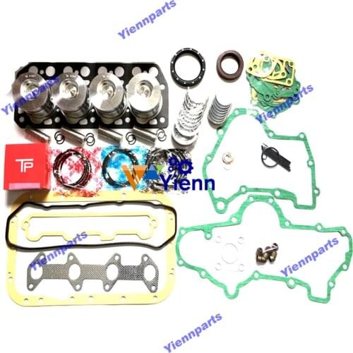 For Mitsubishi K4F Overhaul Rebuild Kit Piston Ring Head Gasket Bearing Set Fit MT25 Tractor Diesel Engine Spare Parts
