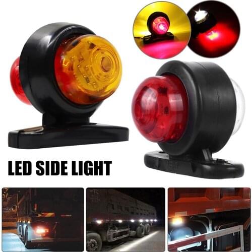12V-24V Double Side Rear Front LED Marker Light Lighting Car Warning Indicator Lamp for Trailer Truck Caravan Lorry Van Bus