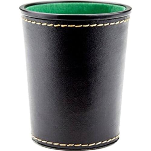 E56D PU Leather Stable Sturdy Comfortable Hand Feeling Dice Cup Tool For Board Games