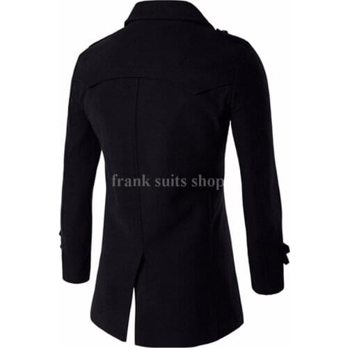 Custom made 2016 Hot Sale Woolen Jacket Male Coat Winter Double-Breasted British Overcoat Caban Laine Homme Overcoat