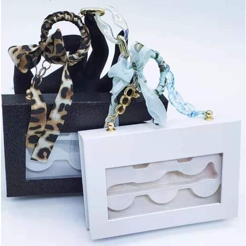 Wholesale 3 Pairs Pack Lash Box Fashion Handbag Lash Boxes Packaging 25mm Lash Case Faux Cils Strip Magnetic Eyelash Packaging