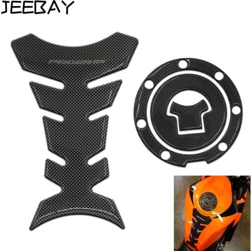 Carbon Fiber tank sticker motorcycle Fuel Gas Cap Cover Tank Pad Decal Protector Stickers For Honda CBR NSR VTR 125 250 400