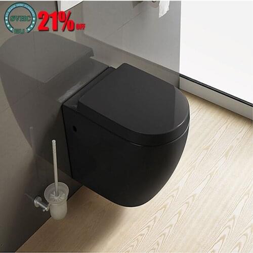 Wall-hung Toilet 565×360×430mm black/white Bathroom Ceramic Toilet Mute Buffer PP cover