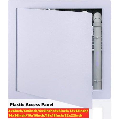 Plastic Access Panel for Drywall Ceiling Multi-size Reinforced Plumbing Wall Access Doors Removable Hinged White