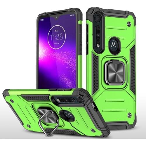 For Motorola Moto One Macro Case Cover Shockproof Armor Drop Protective Defender Car Holder Ring Case Fundas Impact Bumper for