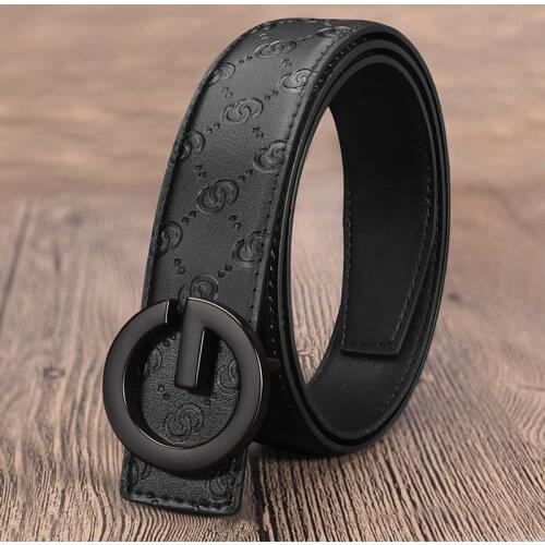 G Buckle Men Belt Cow Genuine Leather Designer Belts for Men High Quality Fashion Vintage Male Strap for Jaens Cow Skin