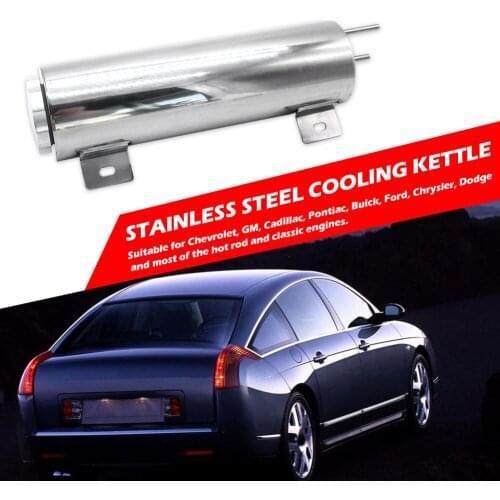 32 Oz Radiator Overflow Tank Radiator Tank Replacement Parts Polished Stainless Steel Coolant Recovery Reservoir