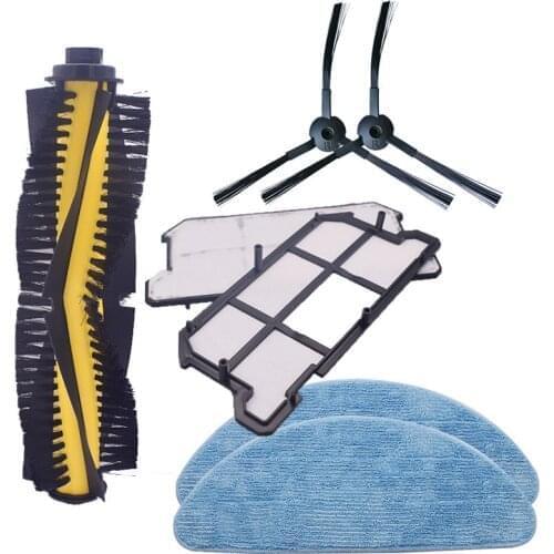 Roller brush + filter + side brush + mop cloth for ILIFE V7 vacuum robot vacuum cleaner parts replacement kit spare