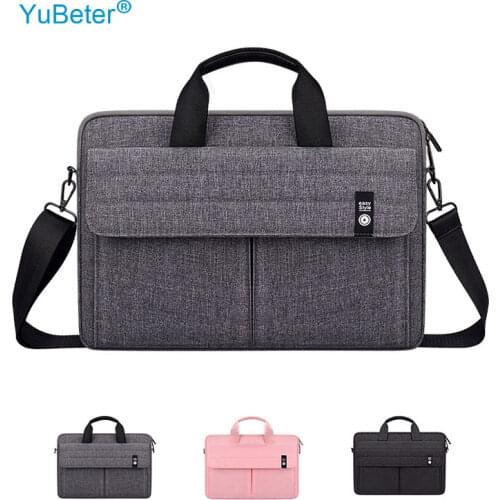 YuBeter Mens Laptop Bag 15 6 inches Computer Sleeve for MacBook Air Pro 13 Case 14 15.4 Notebook Womens Briefcase Shoulder bag