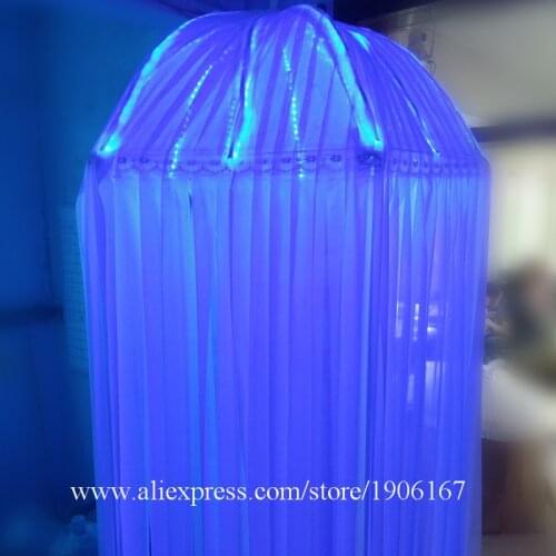 Blue Led Luminous Jellyfish For Ballet LED Light Up Growing Stage Performance Props