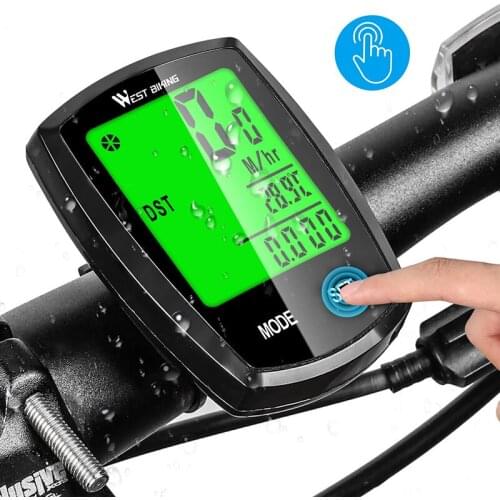 Bicycle Computer Wireless Wired Waterproof Touchable Backlight Mountain Bike Stopwatch Power Meter Cycling