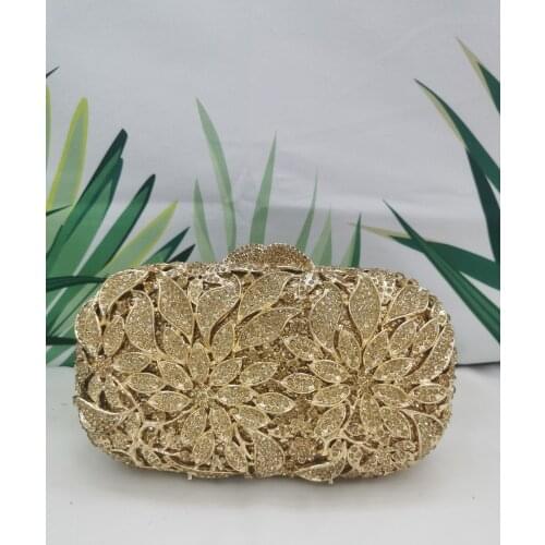 Lady Gold/Silver Rhinestone Purses And Handbags New Fashion Women’s Diamond Crystal Lady Wedding Party Clutches Bags Minaudiere