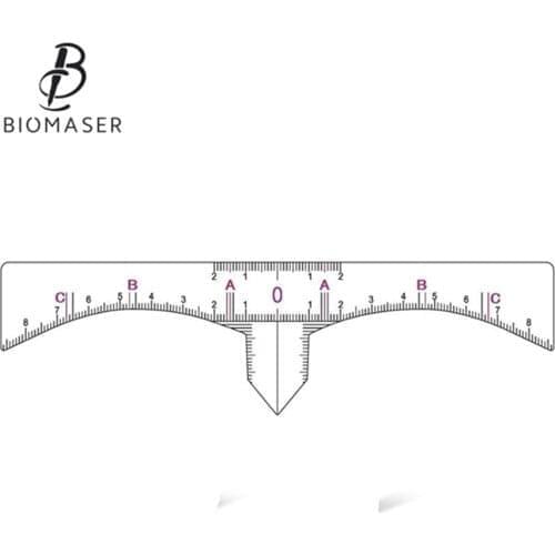 10pcs Disposable Semi Permanent Eyebrow Ruler EyeBrow Measure Tool Eyebrow Guide Ruler Microblading Calliper Stencil Makeup Tool