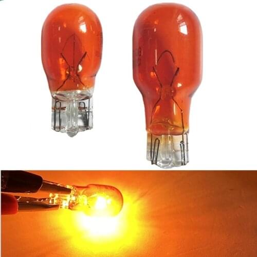 10pcs clear glass Amber T13 10W T15 W16W halogen lamp 12V 16W Interior light clearance light halogen light bulbs automotive