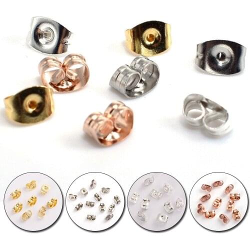 100pcs Earring Back Stopper Butterfly Earplugs Ear Back plug Cap DIY Making Jewelry Earrings Accessories Plugging Components