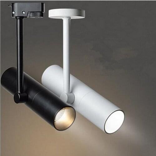 12W 15W Adjustable LED Spotlight Indoor Track Lighting Dimmable AC110V 220V LED Rail Lamps For Clothing Shoes Store Museum YRANK