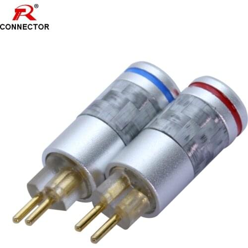 2pcs MMCX Earphone Pin Plug Connector, 0.78mm MMCX Pin Plugs for Westone UM3X W4R UE18, Carbon Fiber shell