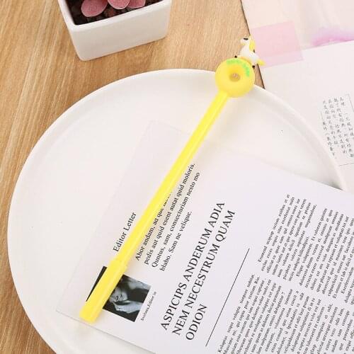 20 PCs Cartoon Unicorn Gel Pen Creative Stationery Donut Pony Ball Pen Cute Student Exam Gel Pen Wholesale