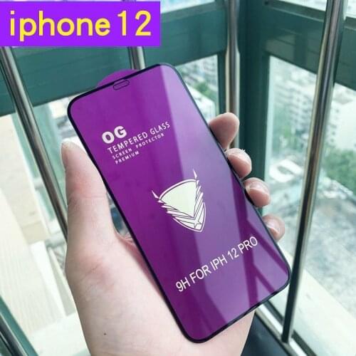 2020 Golden Armor OG Big Curved Full Glue Tempered Glass For iphone 12 mini Screen protector for iphone 12 pro max
