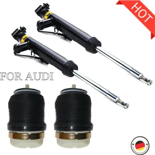 AP01 2x Rear Air Suspension Shock Absorber + 2x Rear Springs FOR Audi A6 S6 4F C6 2004-11 4F0616032L 4F0616032K 4F0616032F