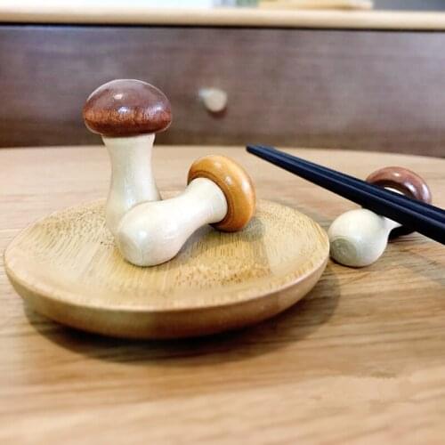 300sets Wood Chopsticks Holder Rest Japanese Style Spoon Fork Knife Wooden Holder Tableware Rack Decoration NO319