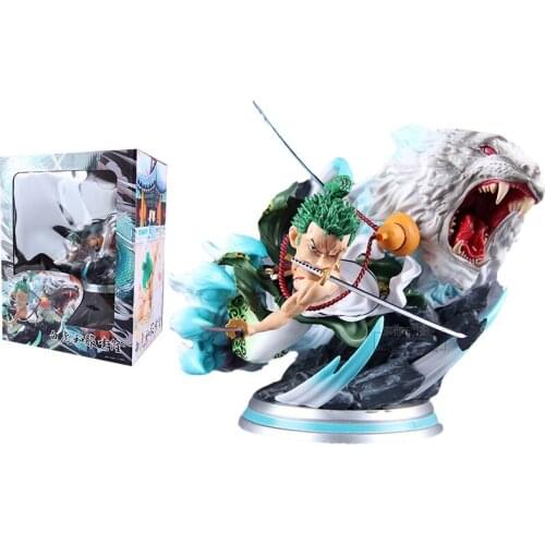 One Piece Figure Santoryu White Tiger Roronoa Zoro Anime Figure Battle Special Effect Model Action Toy Figure Toys for Children