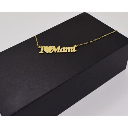 European and American new style, I love Mama necklace simple creative letter Mama pendant