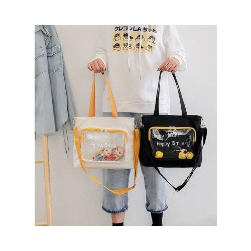 Comic Show Dolls Canvas Single Side Messenger Bag Sweet Lolita Transparent Clear Itabag Shoulders Bag Cosplay Handbag Ita bag