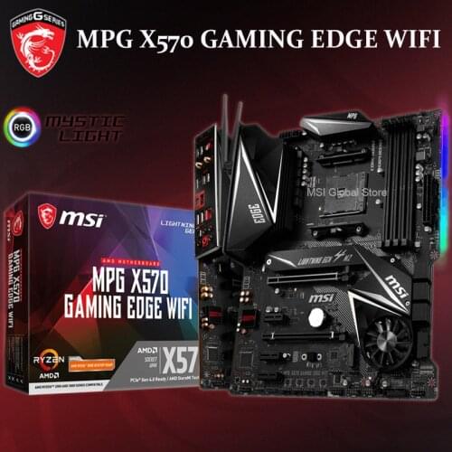 Socket AM4 MSI X570 GAMING Motherboard DDR4 128GB PCI-E 4.0 M.2 PCIe HDMI 128GB Desktop X570 Placa-Mãe AM4 MYSTIC LIGHT ATX New