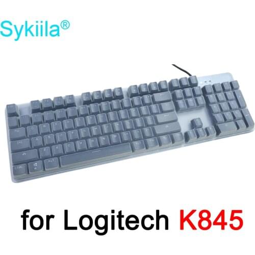 K845 Keyboard Cover for Logitech K 845 Gaming Mechanical Keyboard 104 Keys Clear Transparent Silicone TPU Case US Computer Wired