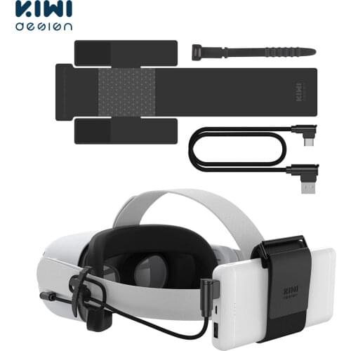 KIWI design VR Power Bank Fixing Strap For Oculus Quest/Quest 2 Accessories Fixed On VR Headset Strap (Not For Elite Strap)