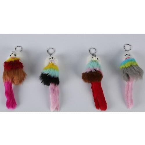 Creative animal plush toy key chain pendant bag pendant mobile phone pendant boutique supply