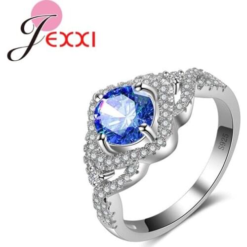 Women Girls Best Gift for Wedding Party Accesspries Fashion 925 Sterling Silver Jewelry Fine Brand Bijoux Rings