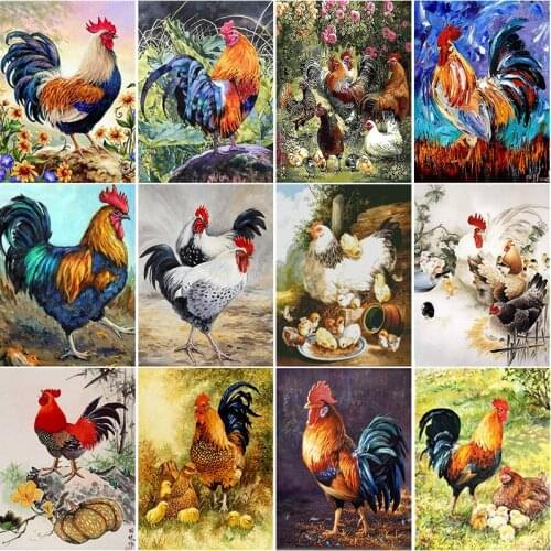 DIY Handmade Pheasant Diamonds Embroidery Mosaic Needlework Paintings Full Round Drill Cross Stitch Kit Wall Artwork Decoration