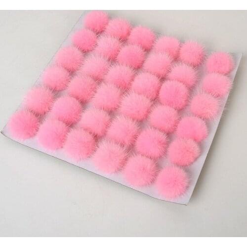 Natural Fur Pompons Ball 5cm Pompoms Lovely Craft For Girl Hair Bow Flower Clips Hairpins Barrettes Ornament Accessories GR101