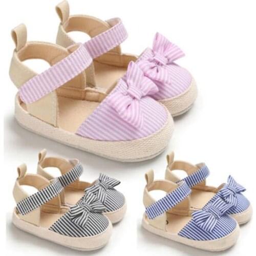 Newborn Baby Girl 0-18M Crib Shoes Infant Anti-slip Soft Sole Sneaker Princess Sandal