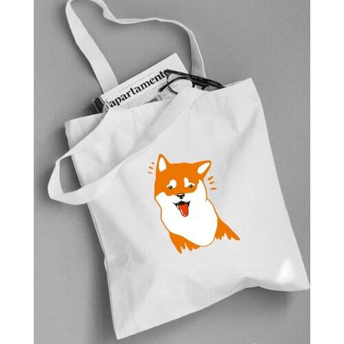 Solid Cute Large Canvas Tote Bags Ulzzang Shoulder Bags Environmental Foldable Shopping Bag Women Cotton Fabric Bolso Mujer