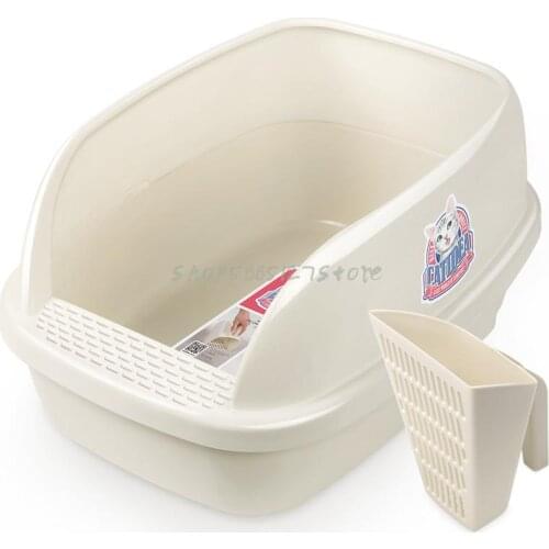 Cat Litter Basin Semi Closed Cat Toilet Small Kitten Anti Splashing Extra Large Excrement Basin Cat Products