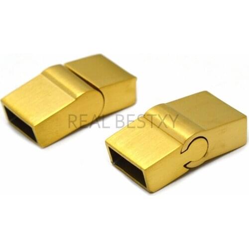 HOLE SIZE:10*4mm stainless Steel Magnetic Clasps Golden Connector magnet buckles closures for bracelets making clasps for cords