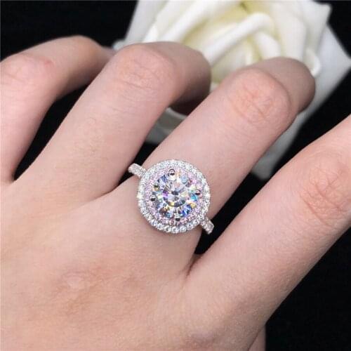 Solid Platinum PT950 5CT Diamond Women Wedding Ring Perfect Birthday Present Lasting Forever