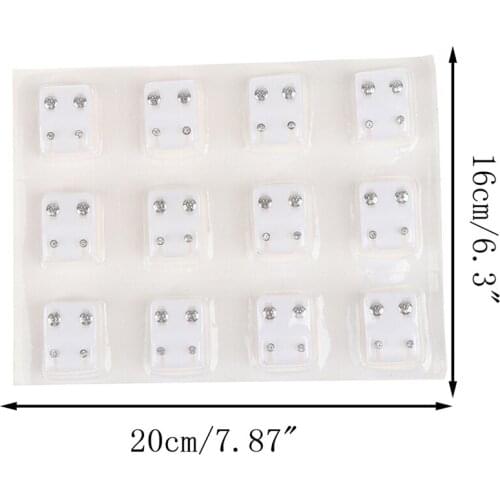 12 Pairs Medical Earrings Piercing Tool Kits Surgical Steel Ear Studs Earrings Set Women Jewelry Piercing Stud Earring