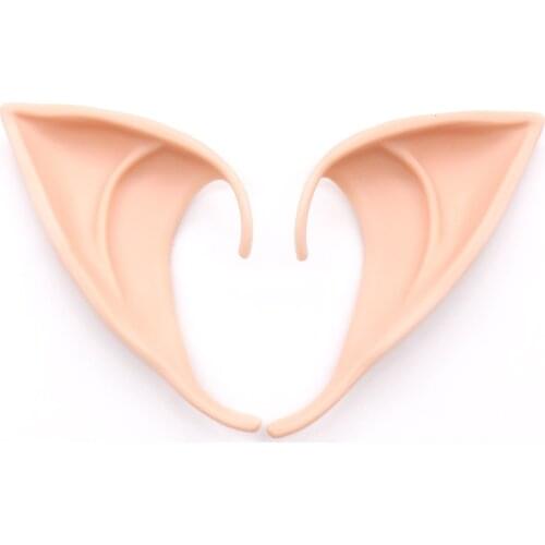 1 Pair Halloween Decoration Mysterious Angel Latex Elf Ears Cosplay Accessories Party Photo Props Masquerade Soft Elf Ears
